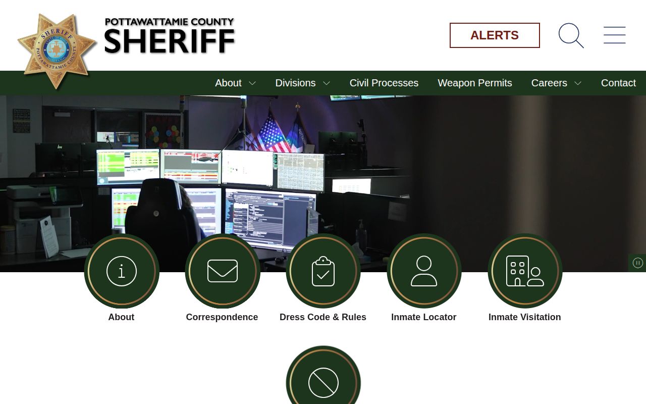 Official Pottawattamie County Jail page describing the current facility