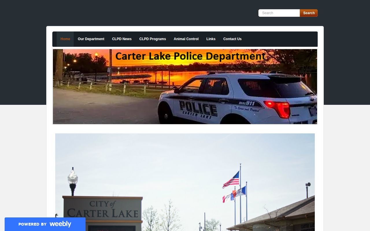 Carter Lake Police Department official homepage and contact information